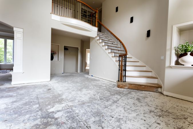 Remodel of staircase and floor in home