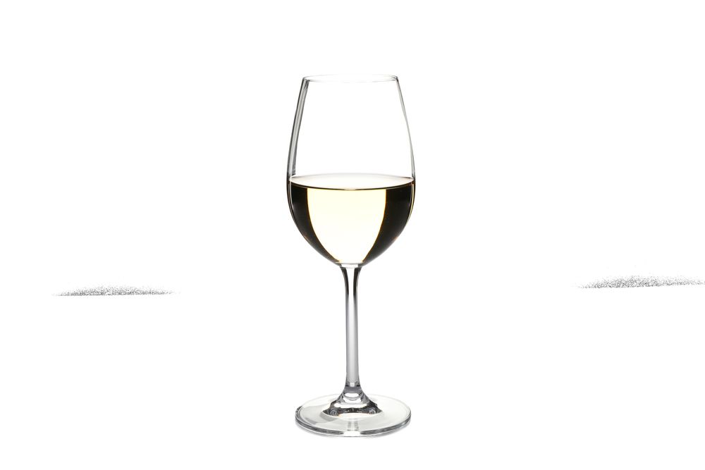 Glass with wine isolated on plain background