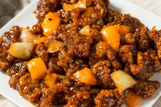 Spicy Chinese Beijing Beef Dinner