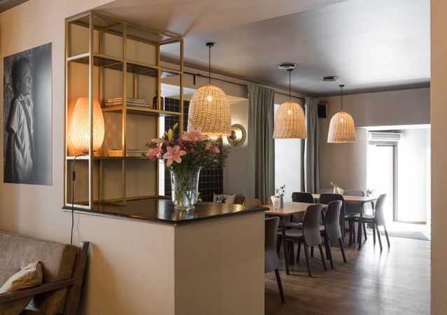 Interior of cozy restaurant