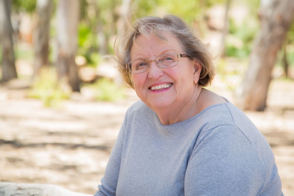 Happy Content older Woman Portrait