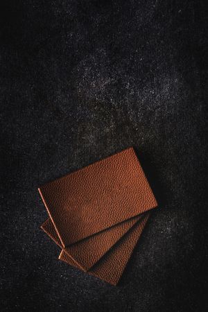 Natural leather labels for price or advertising
