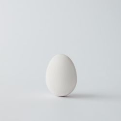 Minimal plain egg on light background