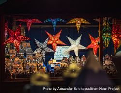 Star Christmas decorations in the streets of Strasbourg, France 5nAJn0