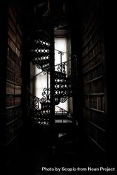 Spiral staircase in a library beM93b