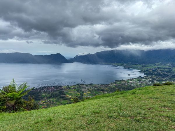 Lake Maninjau View from Puncak Lawang, Agam, Indonesia