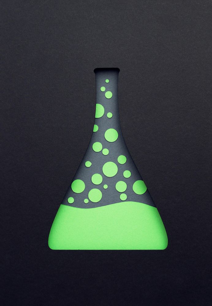 Conical flask paper cut out