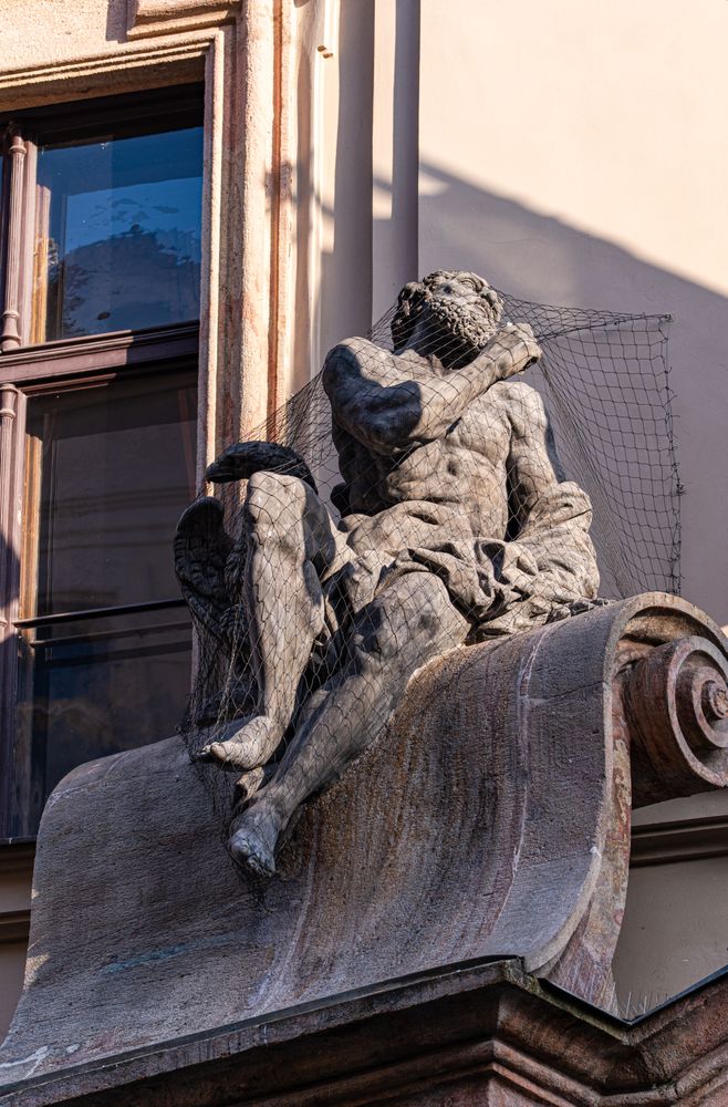 Decooration of the building in Old Prague