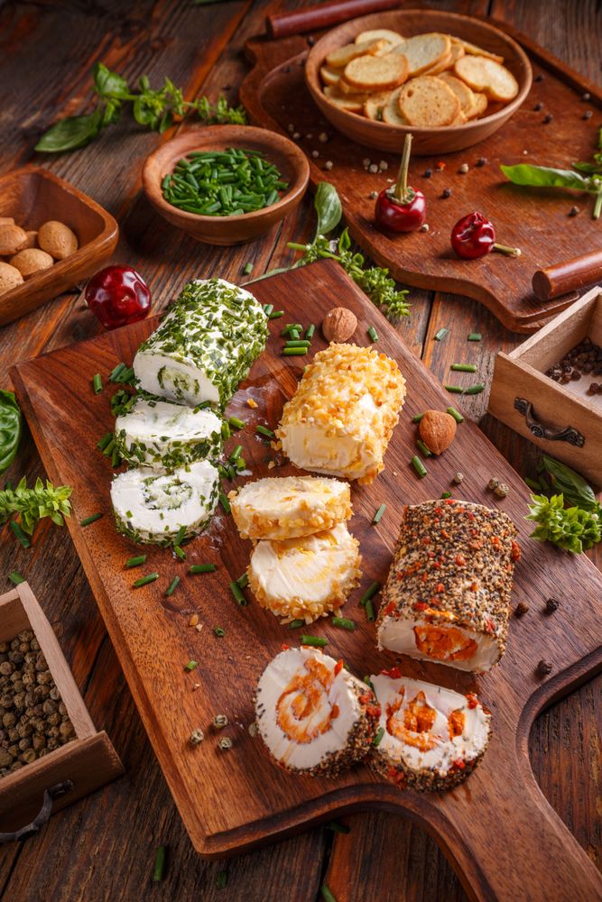3 mini cheese appetizers