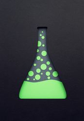 Conical flask paper cut out