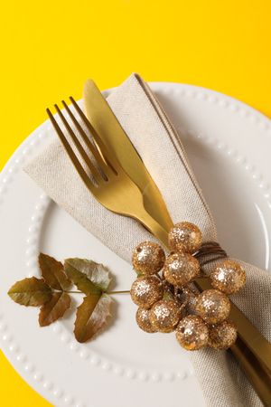 Fall season, autumn time, table setting for fall season