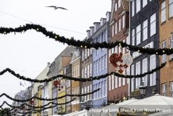 Colorful houses in Copenhagen on a wintry December day 4m2LQb