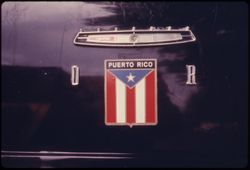 Emblem of Puerto Rico on a Car in Paterson, New Jersey