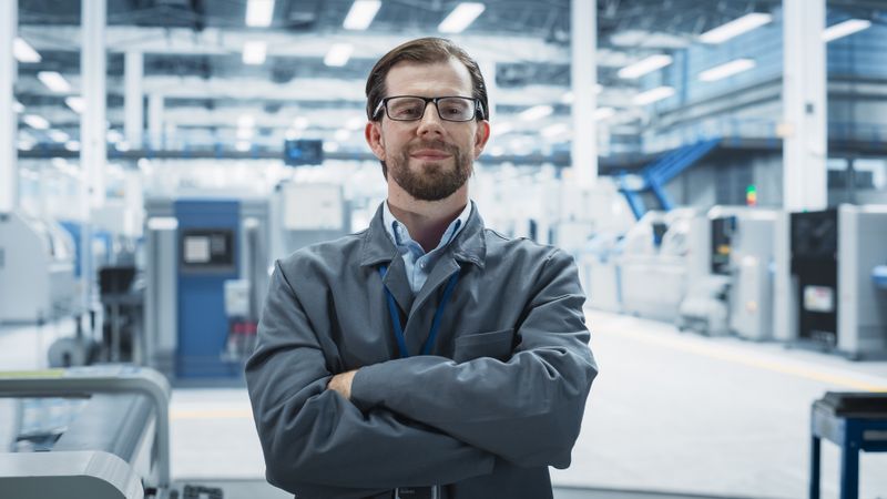 Portrait of male scientist in lab