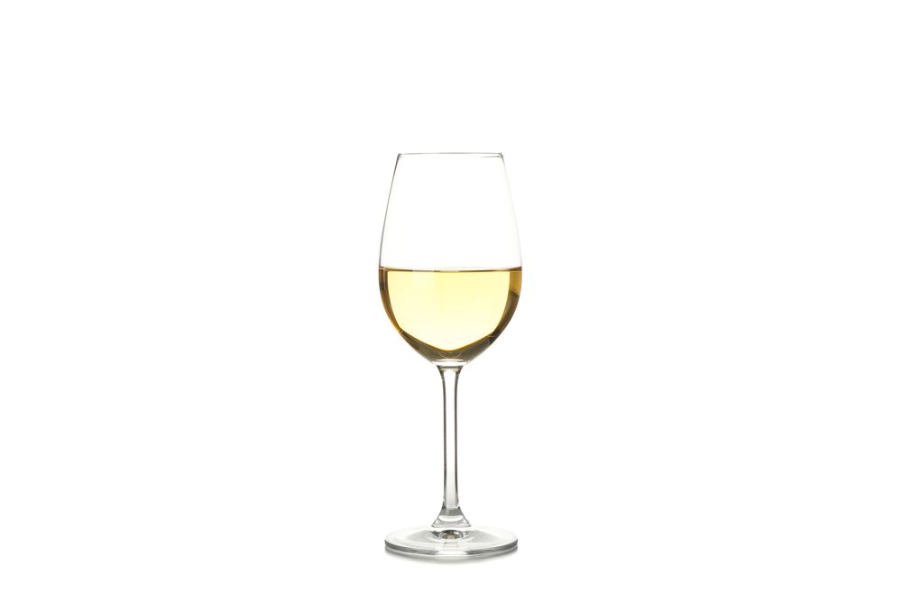 Glass with wine isolated on blank background