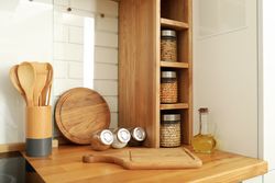 Concept of interior, a cozy kitchen interior