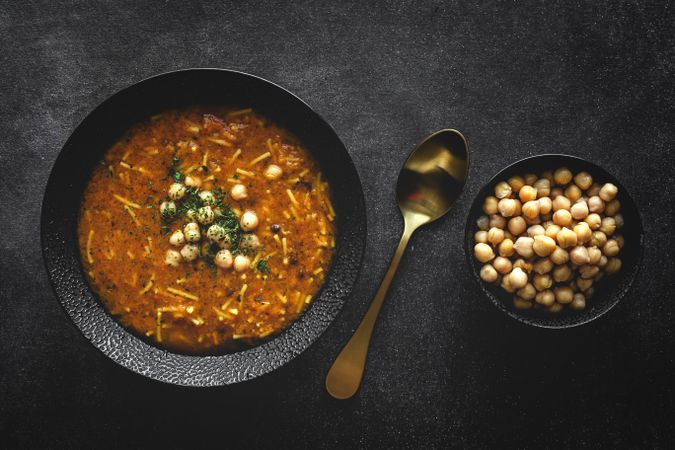 Traditional Harira soup for Ramadan