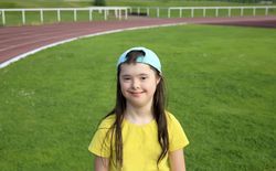 Portrait of young child smiling at camera