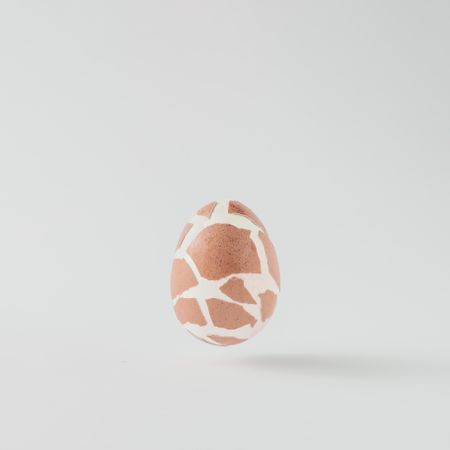 Easter egg with shattered or broken egg shell