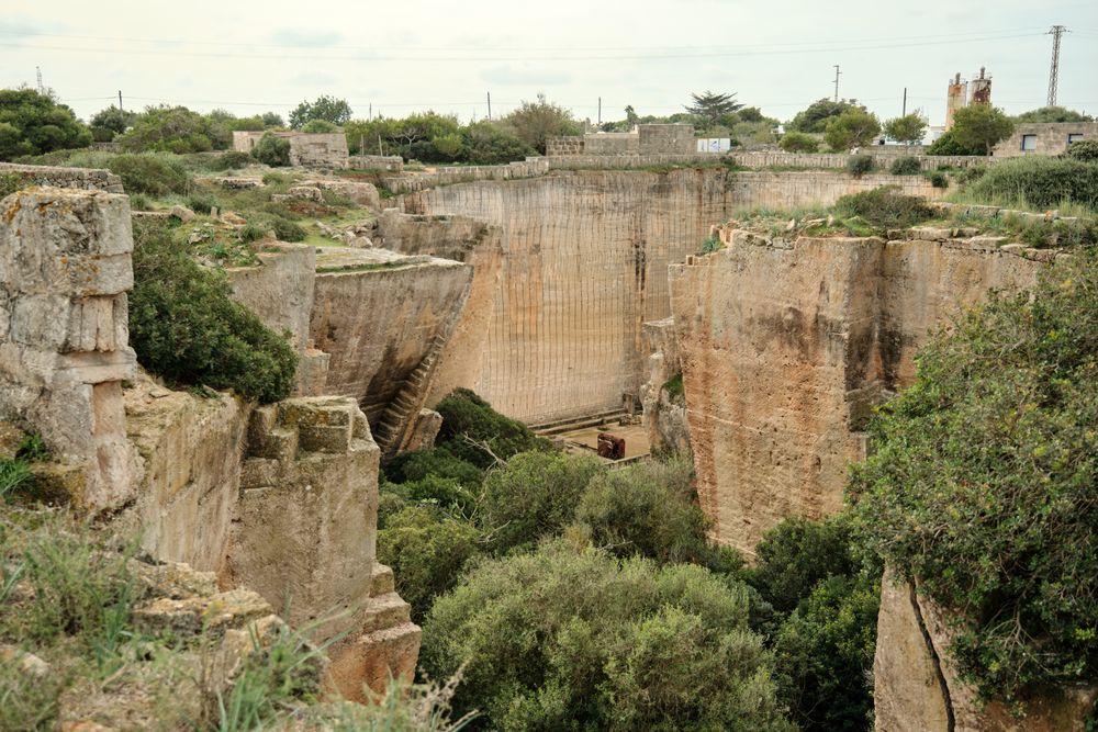 Picturesque view of ancient giant stone