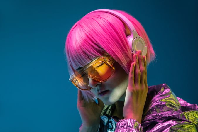 Young woman listening to music