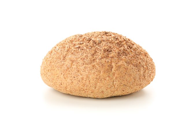 Wheat bread isolated on plain background. Bakery products