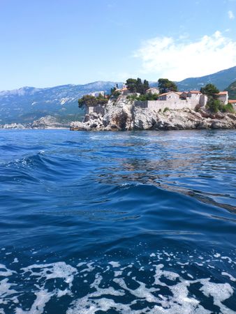 View of the Adriatic sea from the Balkans