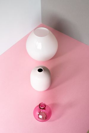 Minimalist art decor vases in a cardboard