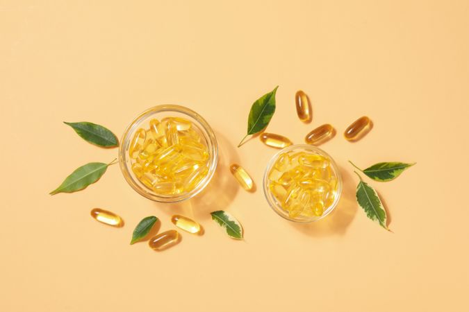 Immunity support capsules - Omega, health care concept