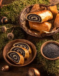 Sliced homemade poppy seed loaf