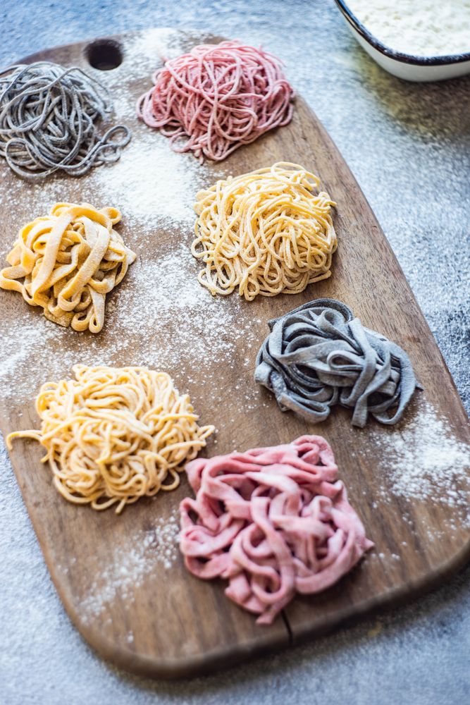 Cooking concept with homemade pasta