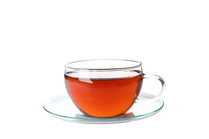 Cup of tea isolated on blank background