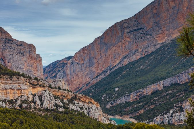 Lake in the middle of high mountains