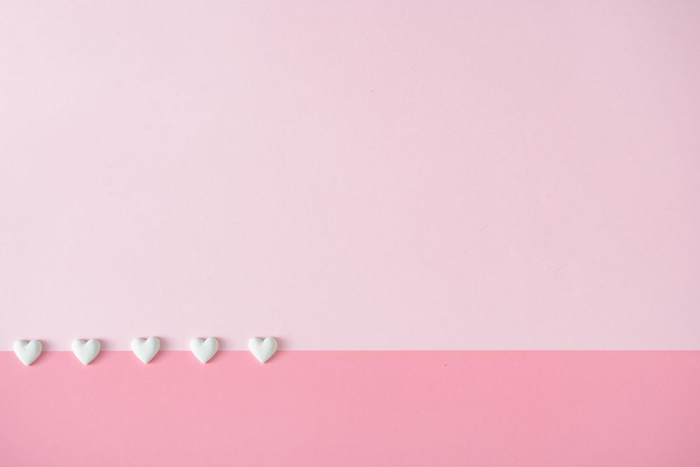 Pink background with hearts