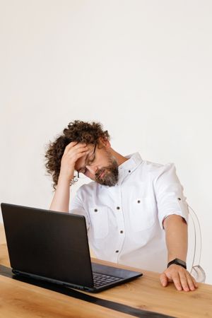 Businessman Working Laptop