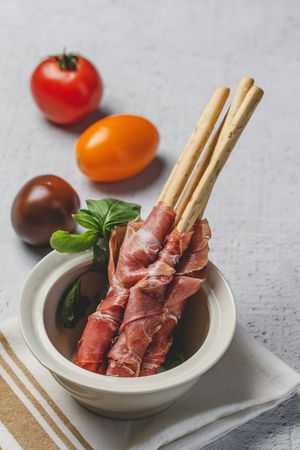 Gressinis with spanish serrano ham
