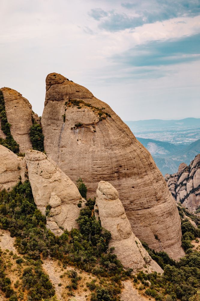 Views of the mountain of Montserrat
