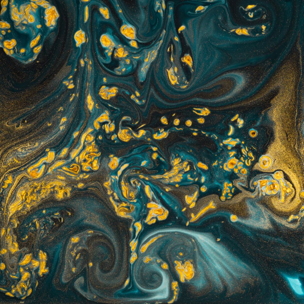 Blue and gold marble texture