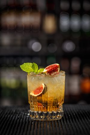 Cocktail with fig