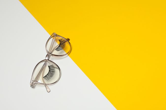 concept of cosmetology tools and beauty treatment, false eyelashes