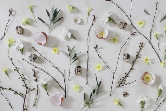 Easter floral composition.