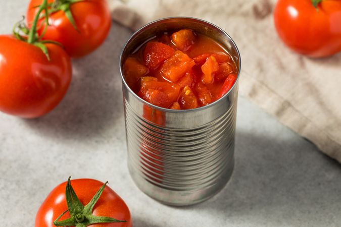 Raw Organic Diced Canned Tomatoes