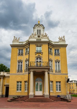 Outbuilding of an ancient royal castle. Architecture of the past.