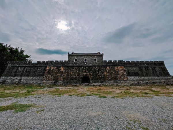 Exterior view of an ancient building in Dapeng, Shenzhen, China