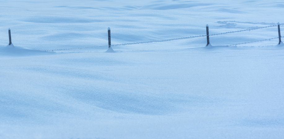 Winter background with a close-up of deep snow in the Bavarian Alps, Germany