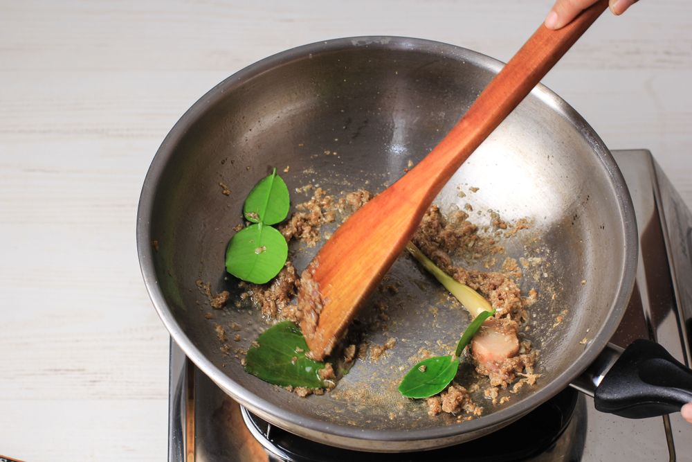 Pan with ingredients