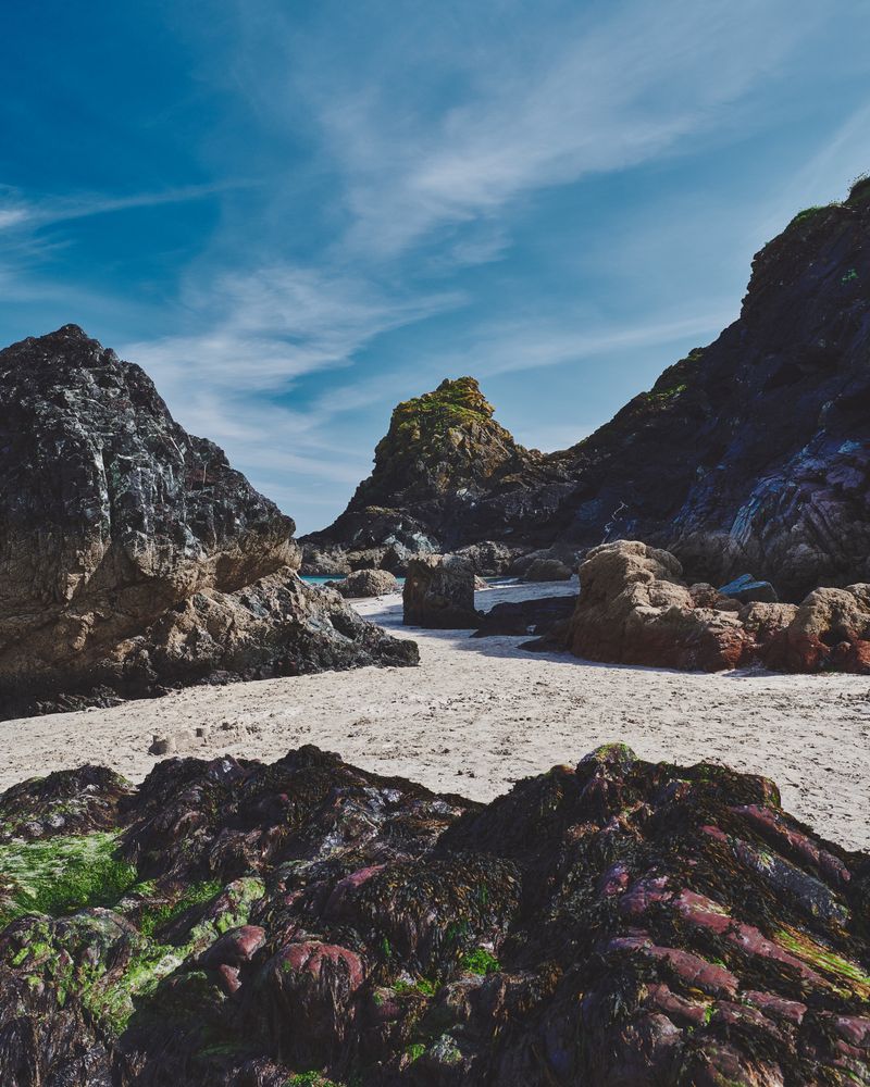 Quiet cove at low tide