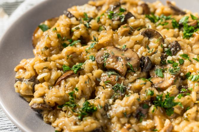 Healthy Italian Mushroom Risotto