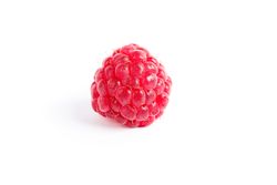 Fresh sweet raspberry isolated on blank background