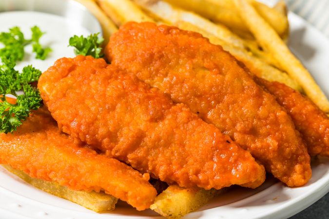 Spicy Homemade Buffalo Chicken Fingers